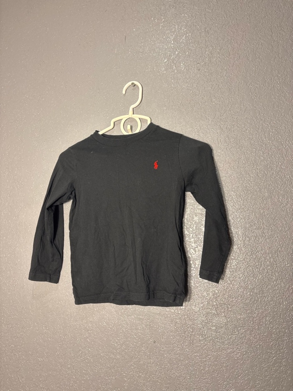 Polo by Ralph Lauren Black Long-Sleeve Tee with Red Pony